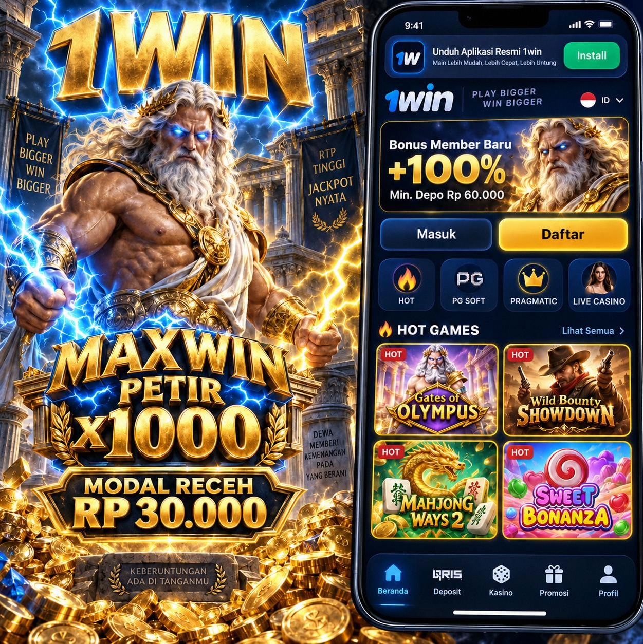 1WIN - agen slot online terpercaya di Indonesia dengan slot gacor hari ini terbaik dari slot88 di tahun 2026 ini.